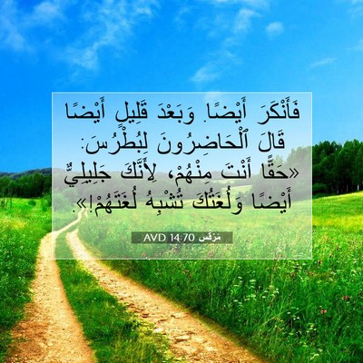Picture 07 - مَرْقُس 14:70 AVD - فَأَنْكَرَ أَيْضًا. - Bible Verse Picture