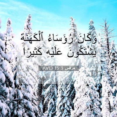 Picture 07 - مَرْقُس 15:3 AVD - وَكَانَ رُؤَسَاءُ - Bible Verse Picture