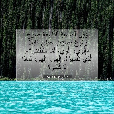 Picture 07 - مَرْقُس 15:34 AVD - وَفِي ٱلسَّاعَةِ - Bible Verse Picture