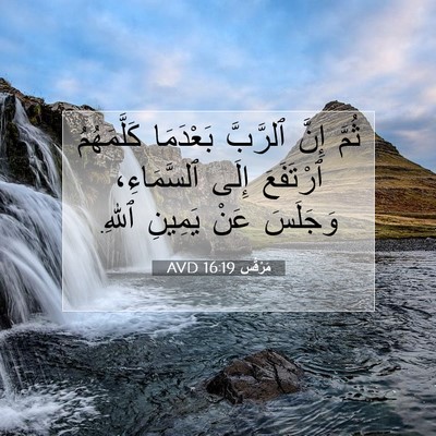 Picture 07 - مَرْقُس 16:19 AVD - ثُمَّ إِنَّ ٱلرَّبَّ - Bible Verse Picture