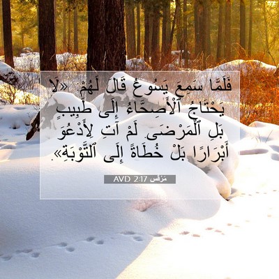 Picture 07 - مَرْقُس 2:17 AVD - فَلَمَّا سَمِعَ يَسُوعُ - Bible Verse Picture
