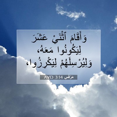 Picture 07 - مَرْقُس 3:14 AVD - وَأَقَامَ ٱثْنَيْ عَشَرَ - Bible Verse Picture