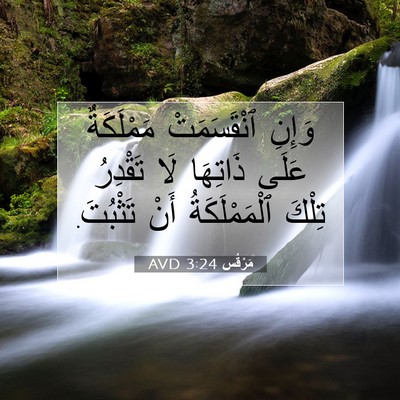 Picture 07 - مَرْقُس 3:24 AVD - وَإِنِ ٱنْقَسَمَتْ - Bible Verse Picture