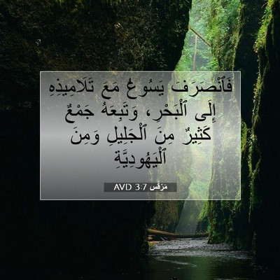 Picture 07 - مَرْقُس 3:7 AVD - فَٱنْصَرَفَ يَسُوعُ مَعَ - Bible Verse Picture