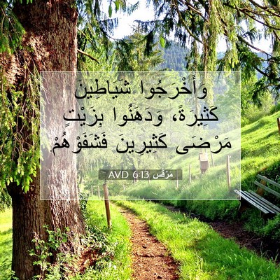 Picture 07 - مَرْقُس 6:13 AVD - وَأَخْرَجُوا شَيَاطِينَ - Bible Verse Picture
