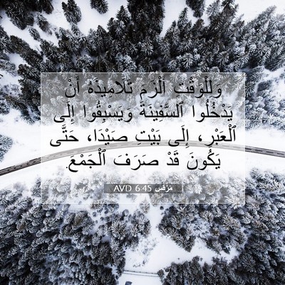 Picture 07 - مَرْقُس 6:45 AVD - وَلِلْوَقْتِ أَلْزَمَ - Bible Verse Picture