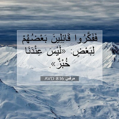 Picture 07 - مَرْقُس 8:16 AVD - فَفَكَّرُوا قَائِلِينَ - Bible Verse Picture