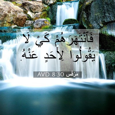 Picture 07 - مَرْقُس 8:30 AVD - فَٱنْتَهَرَهُمْ كَيْ لَا - Bible Verse Picture