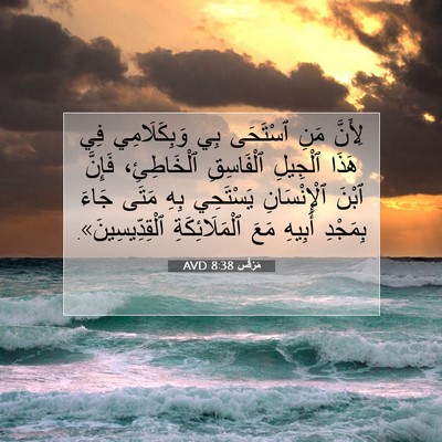 Picture 07 - مَرْقُس 8:38 AVD - لِأَنَّ مَنِ ٱسْتَحَى بِي - Bible Verse Picture