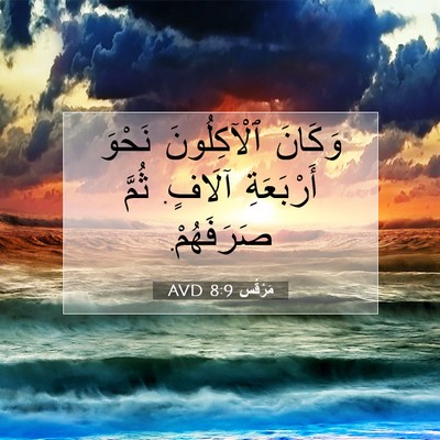 Picture 07 - مَرْقُس 8:9 AVD - وَكَانَ ٱلْآكِلُونَ - Bible Verse Picture