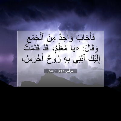 Picture 07 - مَرْقُس 9:17 AVD - فَأَجَابَ وَاحِدٌ مِنَ - Bible Verse Picture