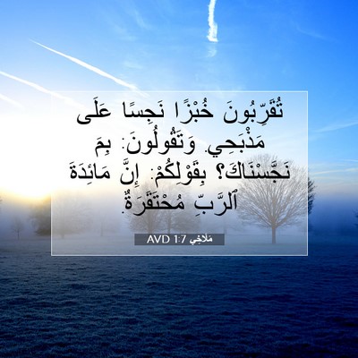Picture 07 - مَلَاخِي 1:7 AVD - تُقَرِّبُونَ خُبْزًا - Bible Verse Picture
