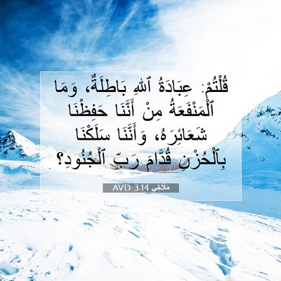 Picture 07 - مَلَاخِي 3:14 AVD - قُلْتُمْ: عِبَادَةُ ٱللهِ - Bible Verse Picture