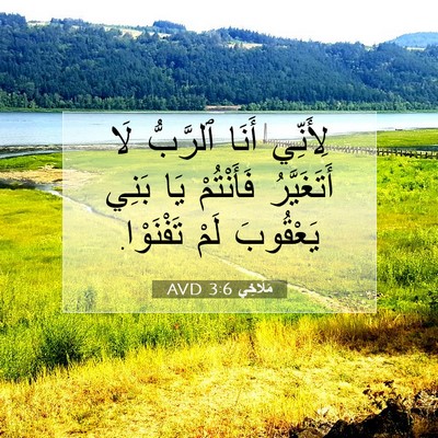Picture 07 - مَلَاخِي 3:6 AVD - لِأَنِّي أَنَا ٱلرَّبُّ - Bible Verse Picture