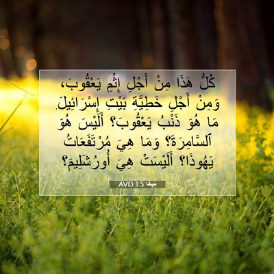 Picture 07 - مِيخَا 1:5 AVD - كُلُّ هَذَا مِنْ أَجْلِ - Bible Verse Picture
