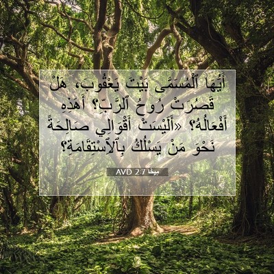 Picture 07 - مِيخَا 2:7 AVD - أَيُّهَا ٱلْمُسَمَّى - Bible Verse Picture