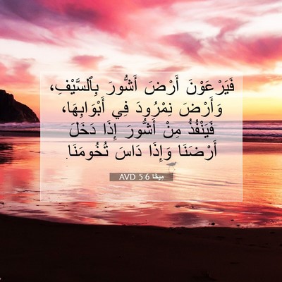 Picture 07 - مِيخَا 5:6 AVD - فَيَرْعَوْنَ أَرْضَ - Bible Verse Picture