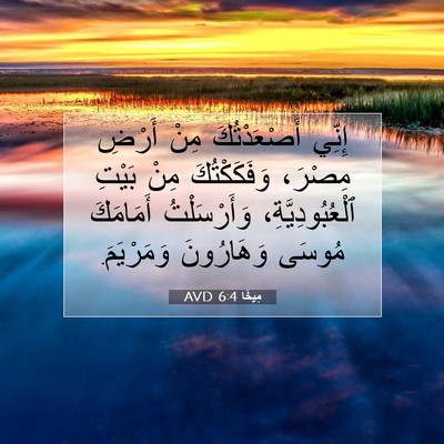 Picture 07 - مِيخَا 6:4 AVD - إِنِّي أَصْعَدْتُكَ مِنْ - Bible Verse Picture