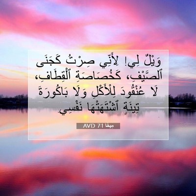Picture 07 - مِيخَا 7:1 AVD - وَيْلٌ لِي! لِأَنِّي - Bible Verse Picture