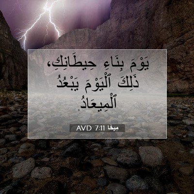 Picture 07 - مِيخَا 7:11 AVD - يَوْمَ بِنَاءِ - Bible Verse Picture