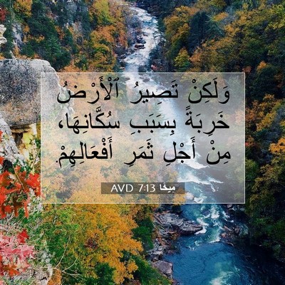 Picture 07 - مِيخَا 7:13 AVD - وَلَكِنْ تَصِيرُ - Bible Verse Picture
