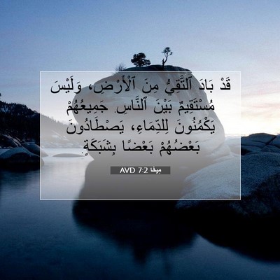 Picture 07 - مِيخَا 7:2 AVD - قَدْ بَادَ ٱلتَّقِيُّ مِنَ - Bible Verse Picture