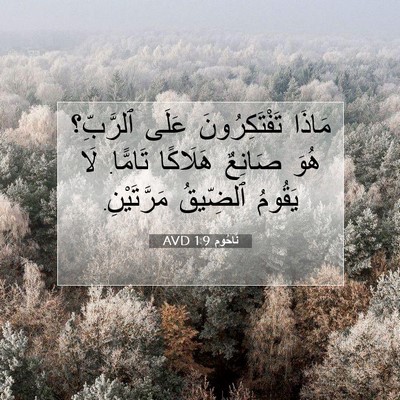 Picture 07 - نَاحُوم 1:9 AVD - مَاذَا تَفْتَكِرُونَ - Bible Verse Picture