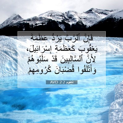 Picture 07 - نَاحُوم 2:2 AVD - فَإِنَّ ٱلرَّبَّ يَرُدُّ - Bible Verse Picture