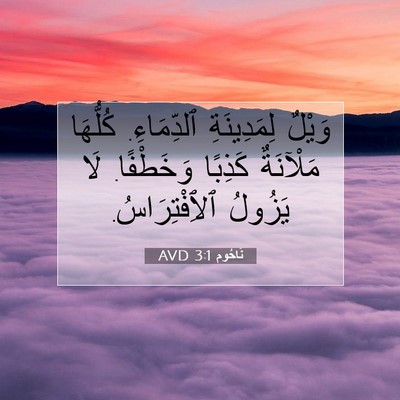 Picture 07 - نَاحُوم 3:1 AVD - وَيْلٌ لِمَدِينَةِ - Bible Verse Picture