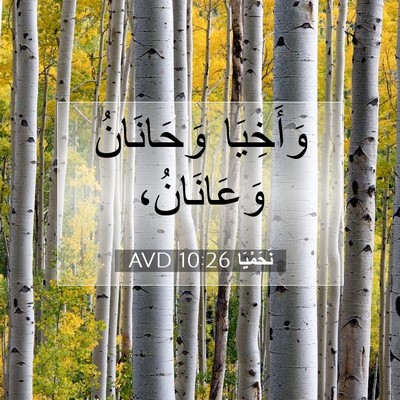 Picture 07 - نَحَمْيَا 10:26 AVD - وَأَخِيَا وَحَانَانُ - Bible Verse Picture