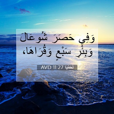 Picture 07 - نَحَمْيَا 11:27 AVD - وَفِي حَصَرَ شُوعَالَ - Bible Verse Picture