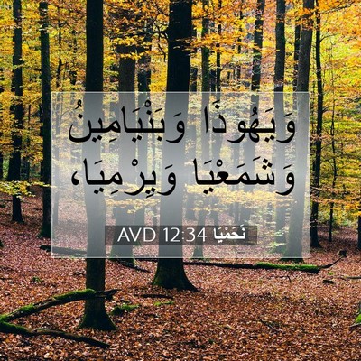 Picture 07 - نَحَمْيَا 12:34 AVD - وَيَهُوذَا وَبَنْيَامِينُ - Bible Verse Picture