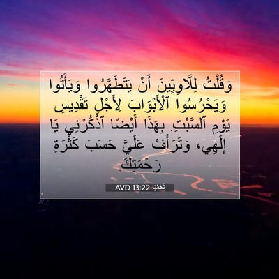 Picture 07 - نَحَمْيَا 13:22 AVD - وَقُلْتُ لِلَّاوِيِّينَ - Bible Verse Picture