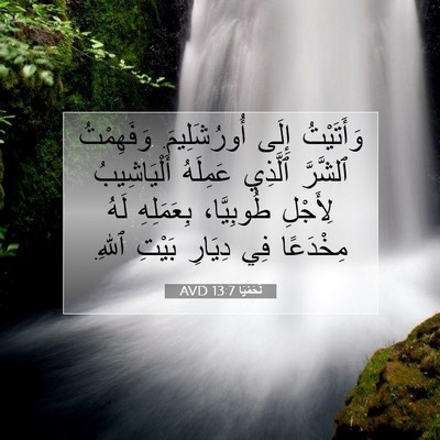 Picture 07 - نَحَمْيَا 13:7 AVD - وَأَتَيْتُ إِلَى - Bible Verse Picture