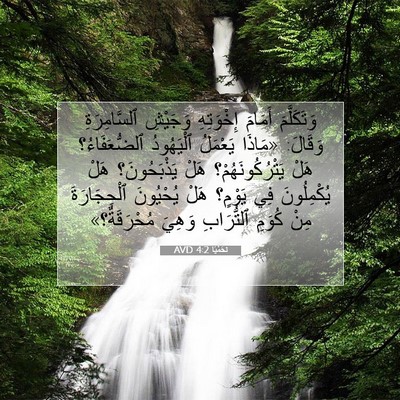 Picture 07 - نَحَمْيَا 4:2 AVD - وَتَكَلَّمَ أَمَامَ - Bible Verse Picture
