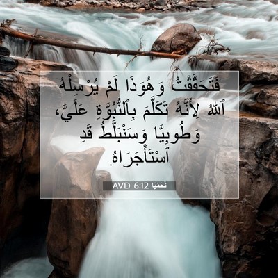 Picture 07 - نَحَمْيَا 6:12 AVD - فَتَحَقَّقْتُ وَهُوَذَا - Bible Verse Picture
