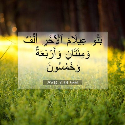 Picture 07 - نَحَمْيَا 7:34 AVD - بَنُو عِيلَامَ ٱلْآخَرِ - Bible Verse Picture