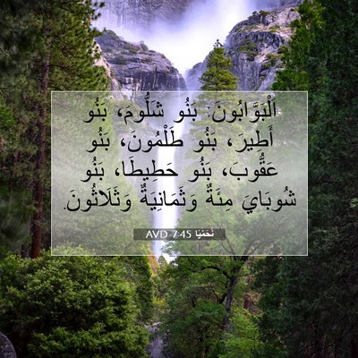Picture 07 - نَحَمْيَا 7:45 AVD - اَلْبَوَّابُونَ: بَنُو - Bible Verse Picture