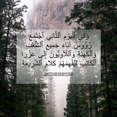 Picture 07 - نَحَمْيَا 8:13 AVD - وَفِي ٱلْيَوْمِ ٱلثَّانِي - Bible Verse Picture