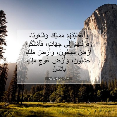 Picture 07 - نَحَمْيَا 9:22 AVD - وَأَعْطَيْتَهُمْ - Bible Verse Picture