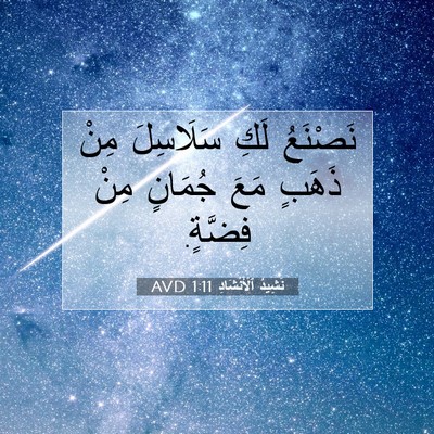 Picture 07 - نَشِيدُ ٱلْأَنْشَادِ 1:11 AVD - نَصْنَعُ لَكِ سَلَاسِلَ - Bible Verse Picture