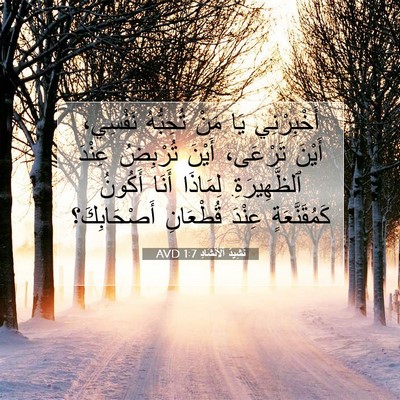 Picture 07 - نَشِيدُ ٱلْأَنْشَادِ 1:7 AVD - أَخْبِرْنِي يَا مَنْ - Bible Verse Picture