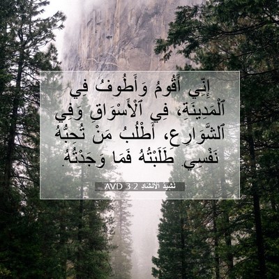 Picture 07 - نَشِيدُ ٱلْأَنْشَادِ 3:2 AVD - إِنِّي أَقُومُ وَأَطُوفُ - Bible Verse Picture
