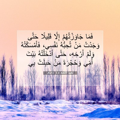 Picture 07 - نَشِيدُ ٱلْأَنْشَادِ 3:4 AVD - فَمَا جَاوَزْتُهُمْ - Bible Verse Picture