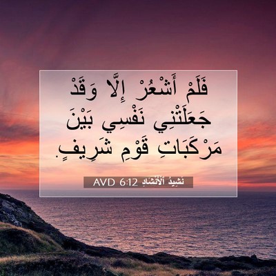 Picture 07 - نَشِيدُ ٱلْأَنْشَادِ 6:12 AVD - فَلَمْ أَشْعُرْ إِلَّا - Bible Verse Picture