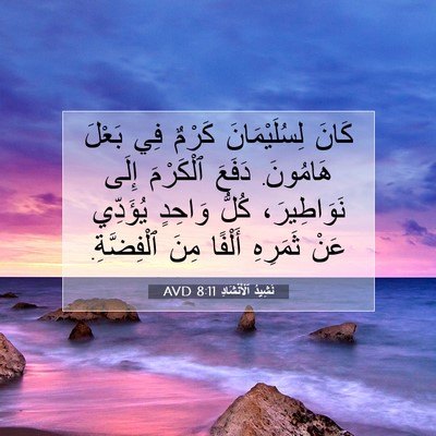 Picture 07 - نَشِيدُ ٱلْأَنْشَادِ 8:11 AVD - كَانَ لِسُلَيْمَانَ - Bible Verse Picture