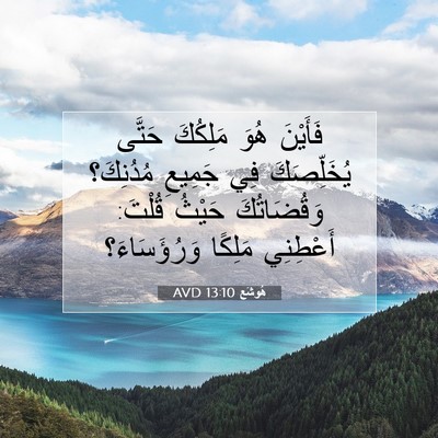 Picture 07 - هُوشَع 13:10 AVD - فَأَيْنَ هُوَ مَلِكُكَ - Bible Verse Picture