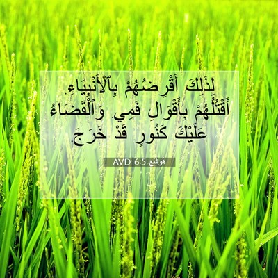 Picture 07 - هُوشَع 6:5 AVD - لِذَلِكَ أَقْرِضُهُمْ - Bible Verse Picture