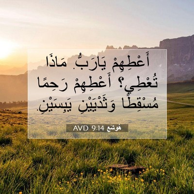Picture 07 - هُوشَع 9:14 AVD - أَعْطِهِمْ يَارَبُّ. - Bible Verse Picture