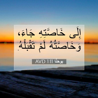 Picture 07 - يوحنَّا 1:11 AVD - إِلَى خَاصَّتِهِ جَاءَ، - Bible Verse Picture